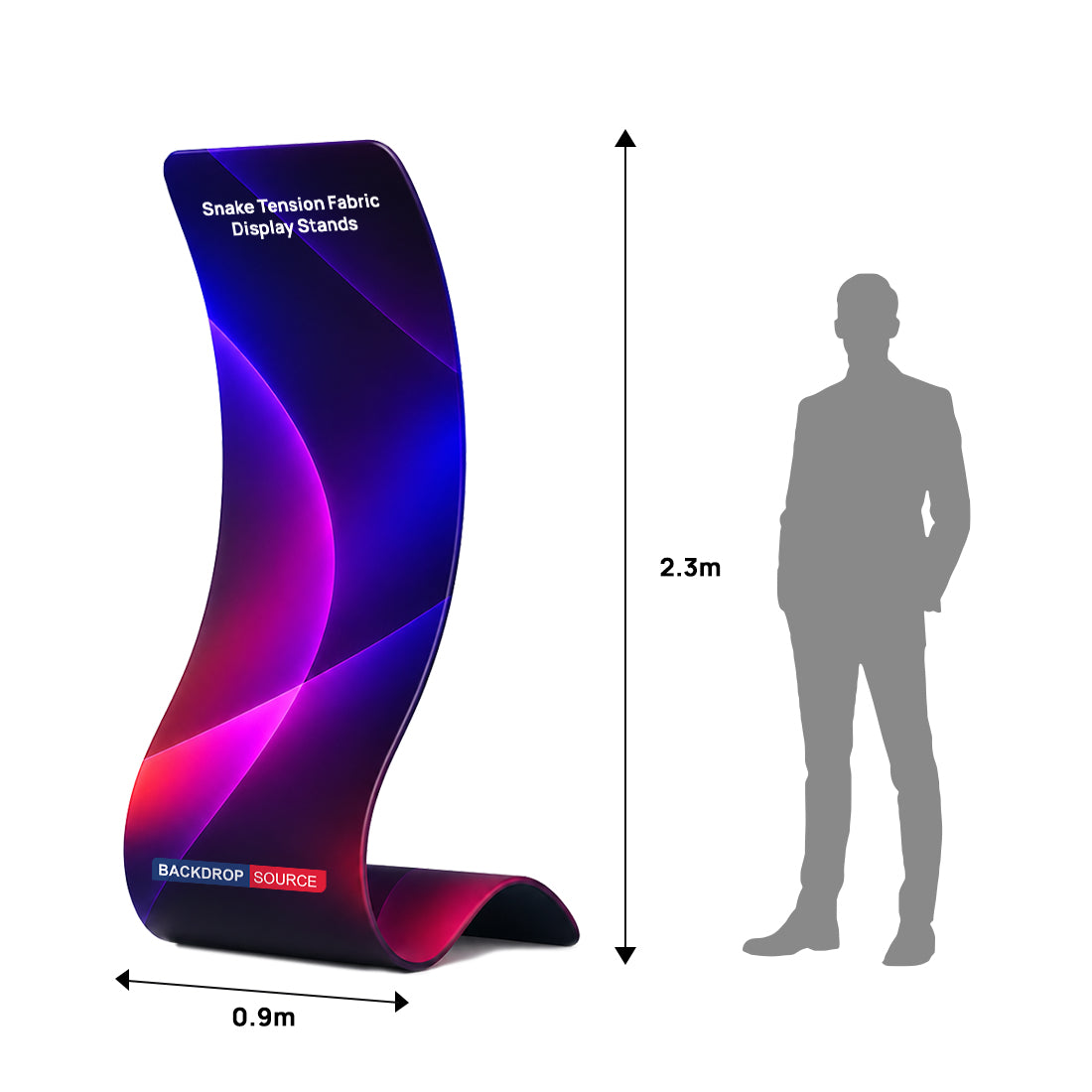 Snake Tension Fabric Display Stands