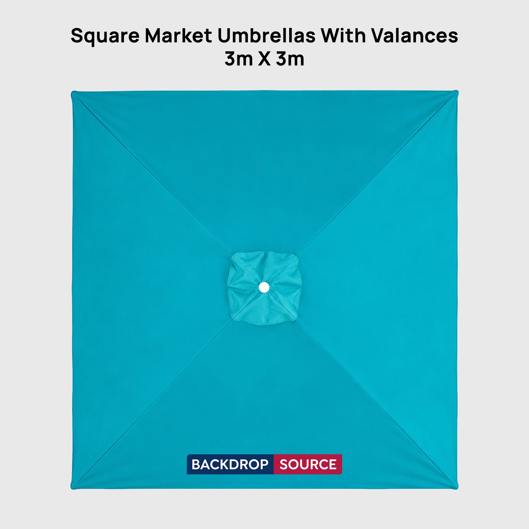 Square Market Umbrellas With Valances  – 3m x 3m