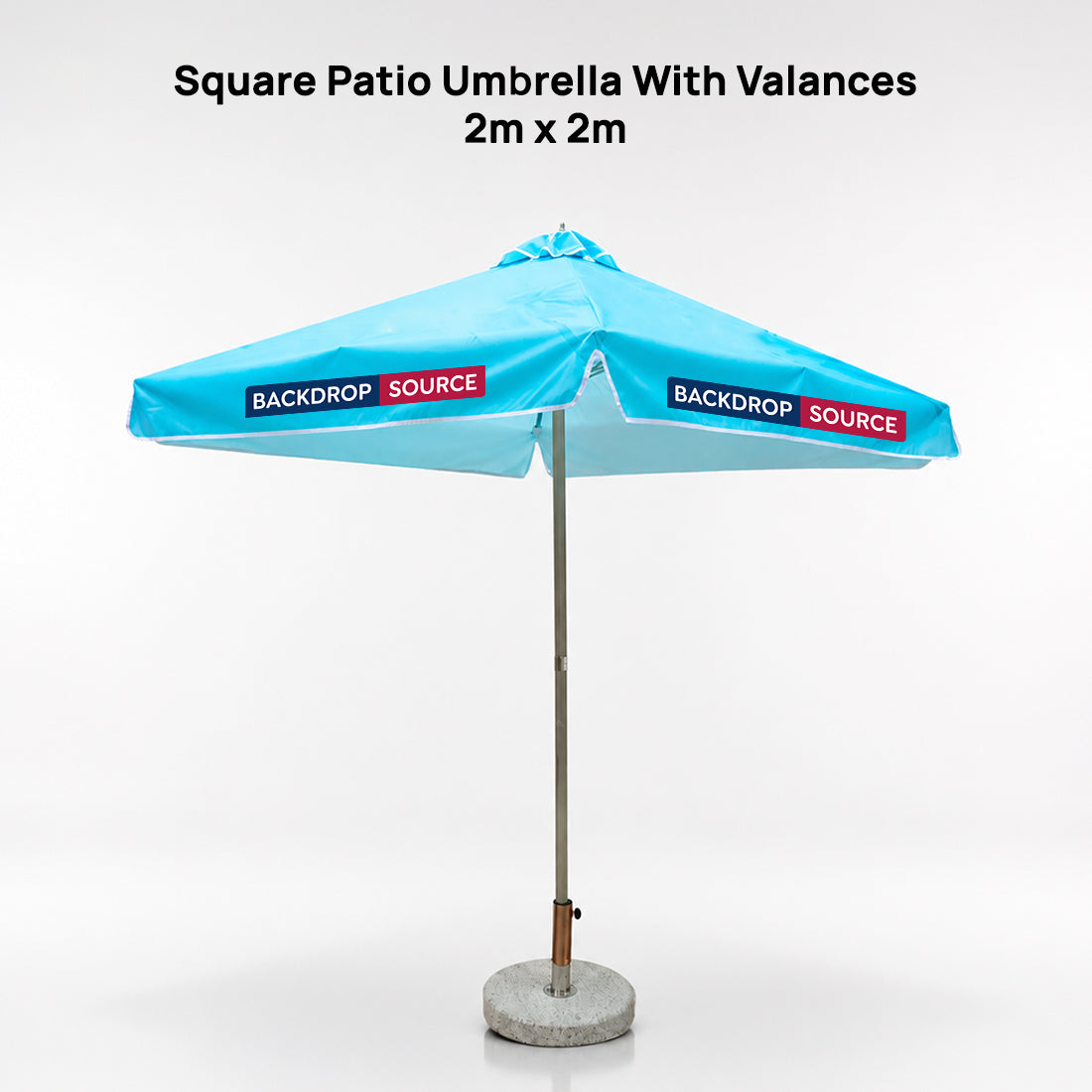 Square Patio Umbrella With Valances – 2m x 2m