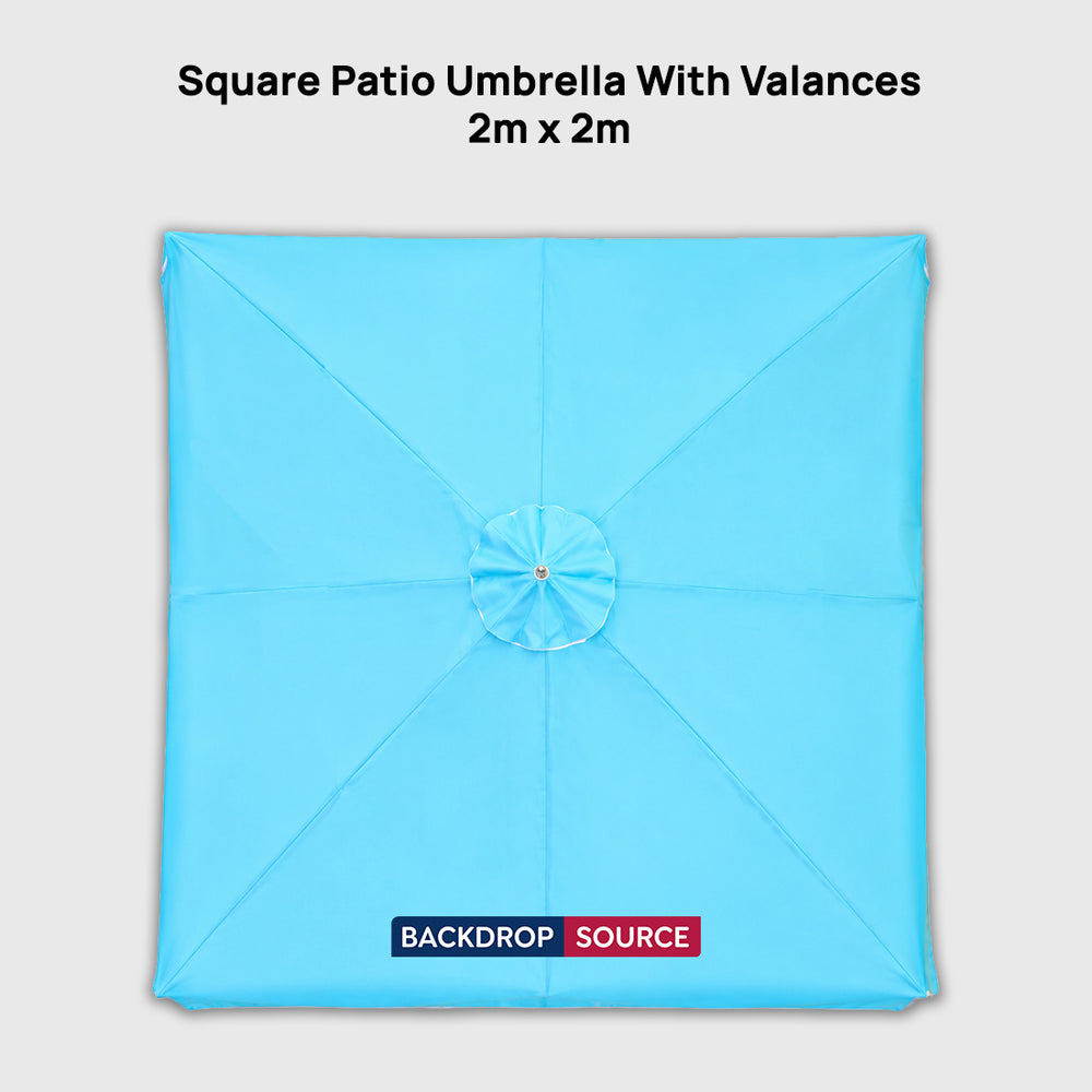 Square Patio Umbrella With Valances – 2m x 2m