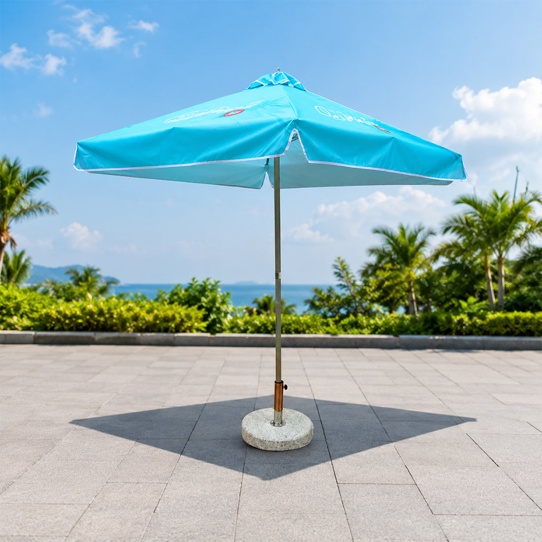 Square Patio Umbrella With Valances – 2m x 2m