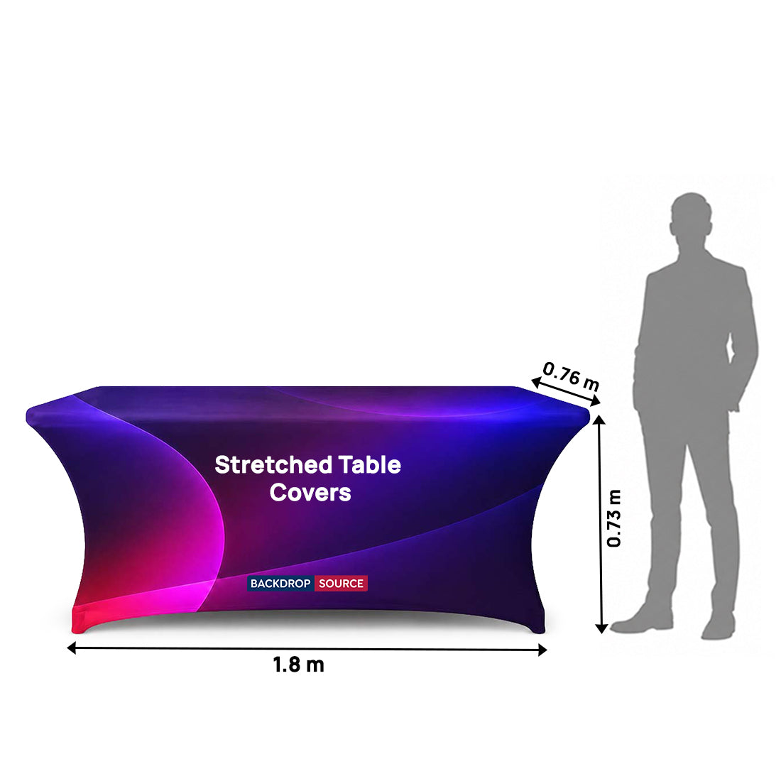 Custom Printed Stretch Table Covers for Exhibitions