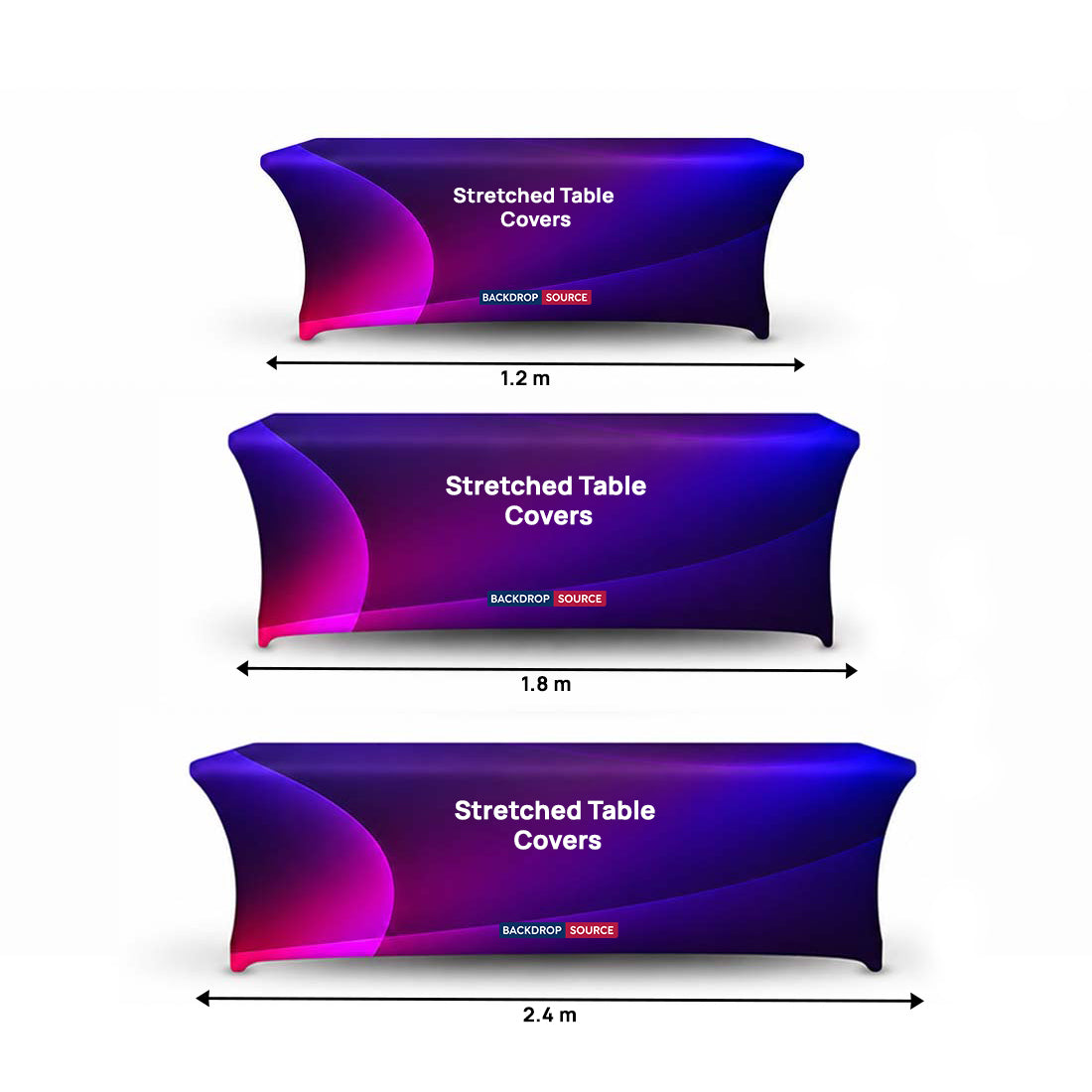 Custom Printed Stretch Table Covers for Exhibitions