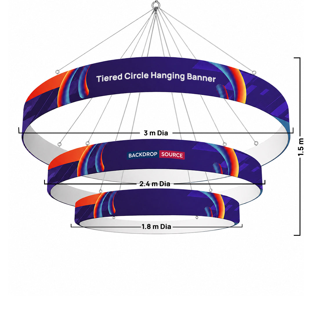 Tiered Circle Hanging Banner