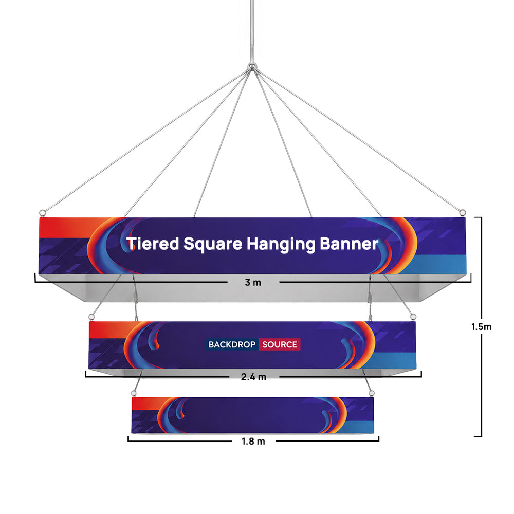 Tiered Square Hanging Banner