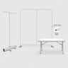3x3m Starter Booth Kit with Backwall, Banner Stand & Table Cover