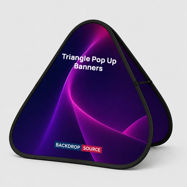 Triangle Fabric Pop Up Banners (Double Side Printed)