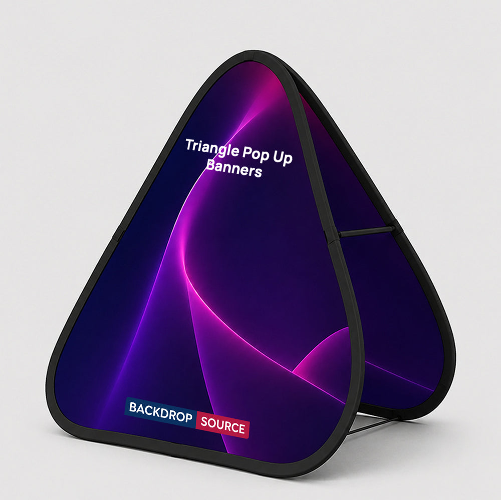 Triangle Fabric Pop Up Banners (Double Side Printed)