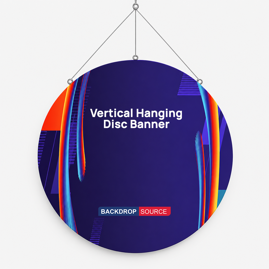 Vertical Hanging Disc Banner