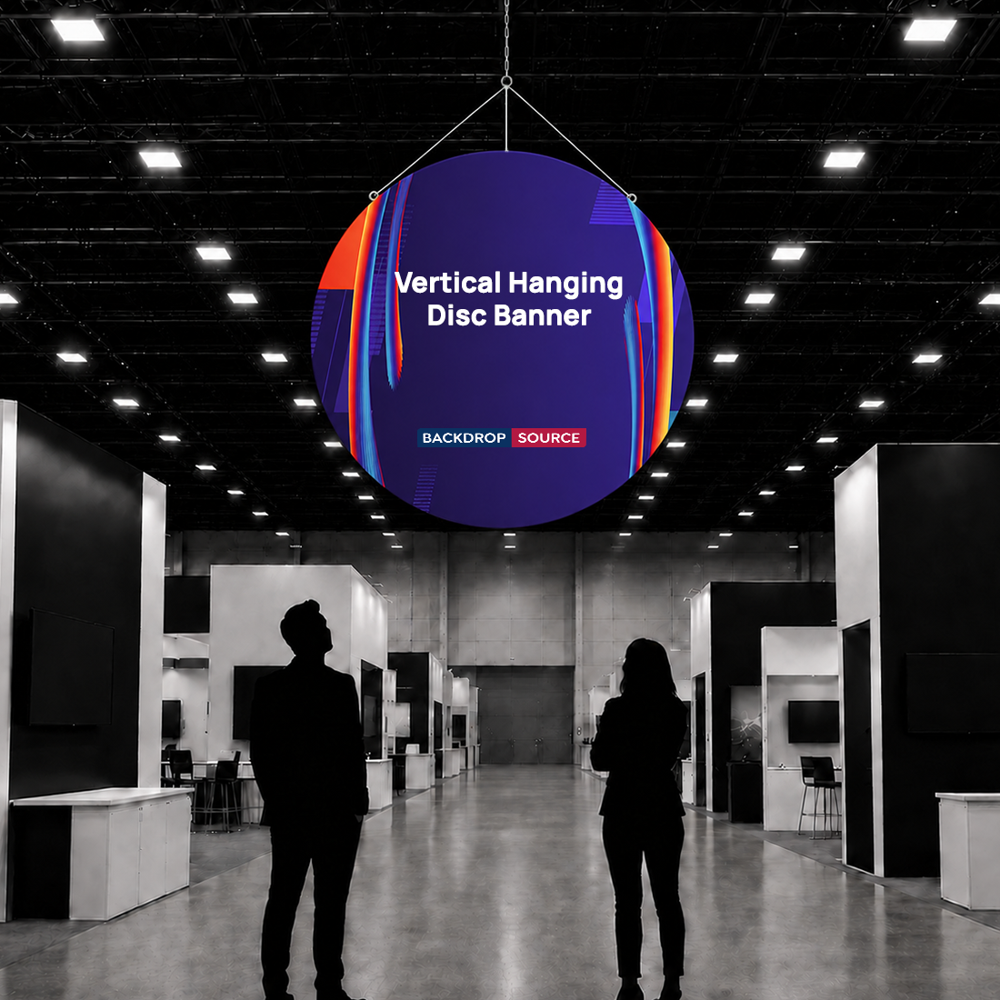 Vertical Hanging Disc Banner