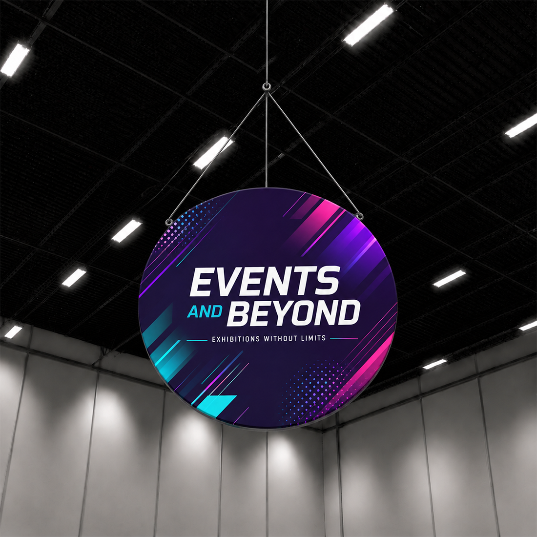 Vertical Hanging Disc Banner