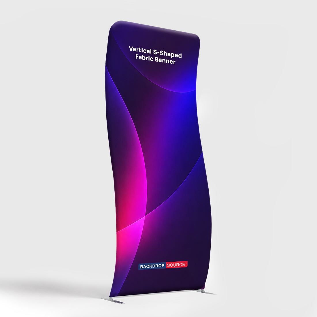Vertical S-Shaped Fabric Banner Display