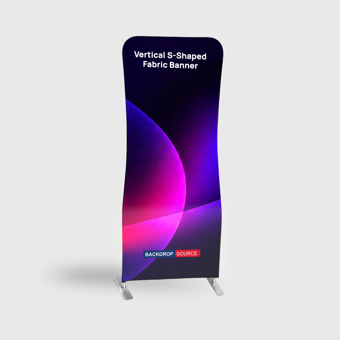 Vertical S-Shaped Fabric Banner Display