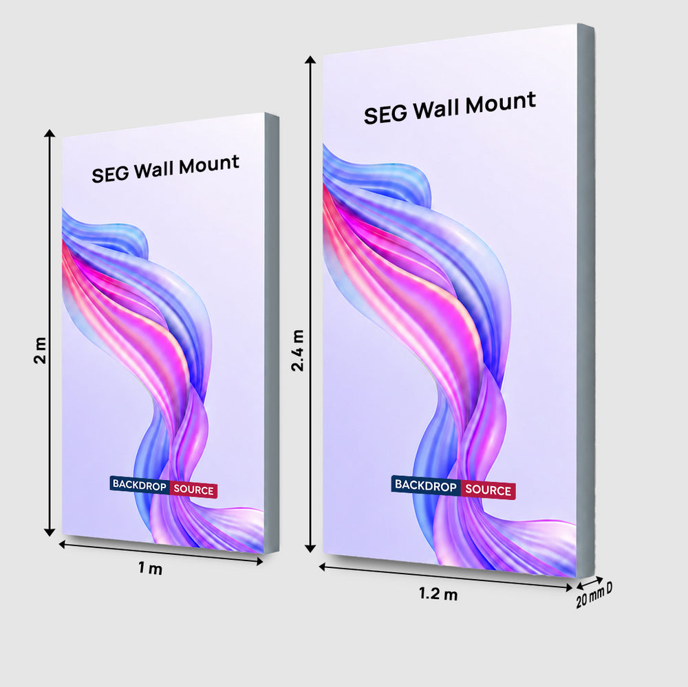 Wall-Mounted SEG Fabric display - 20mm Depth