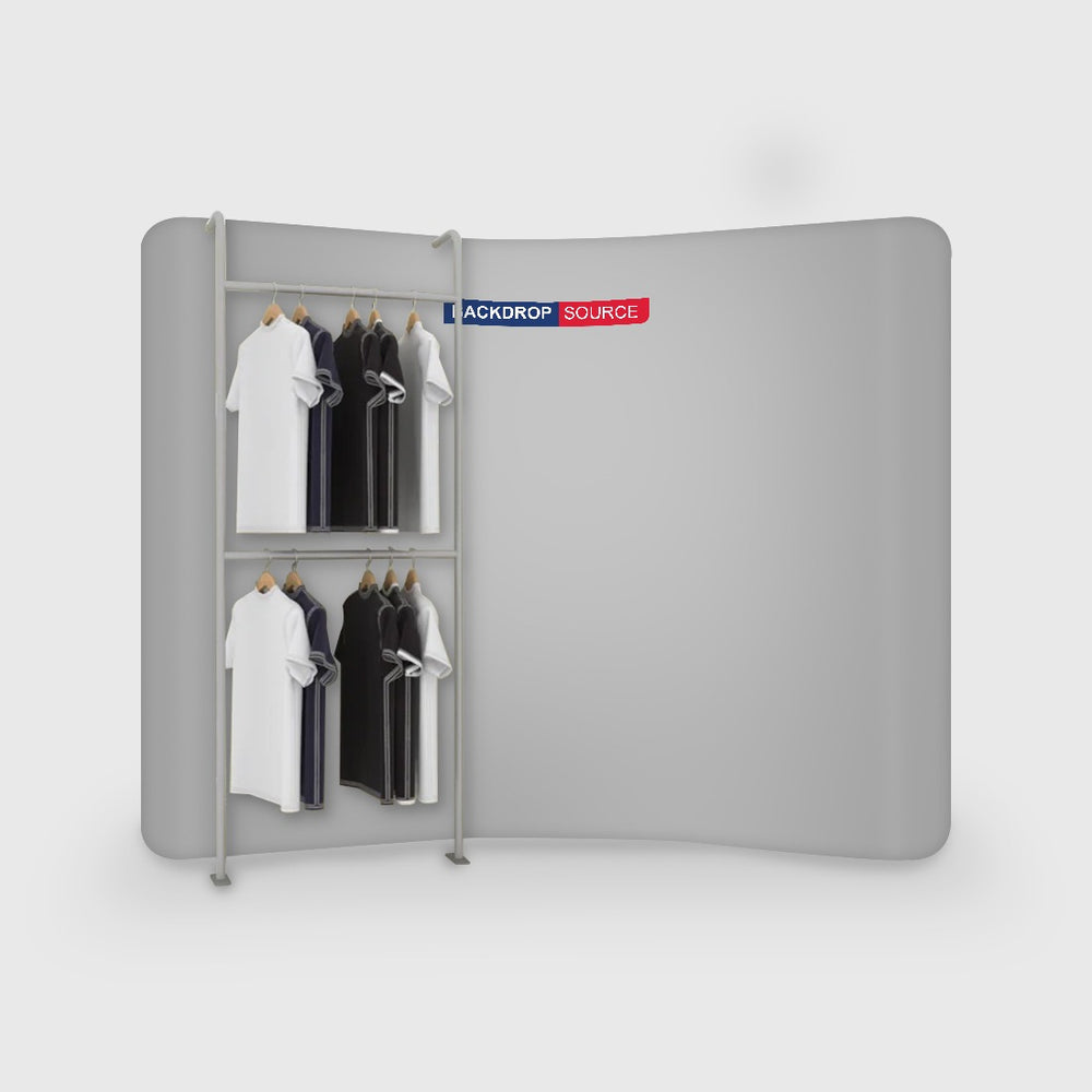 Apparel Display Frame with Dual Hanger Bars