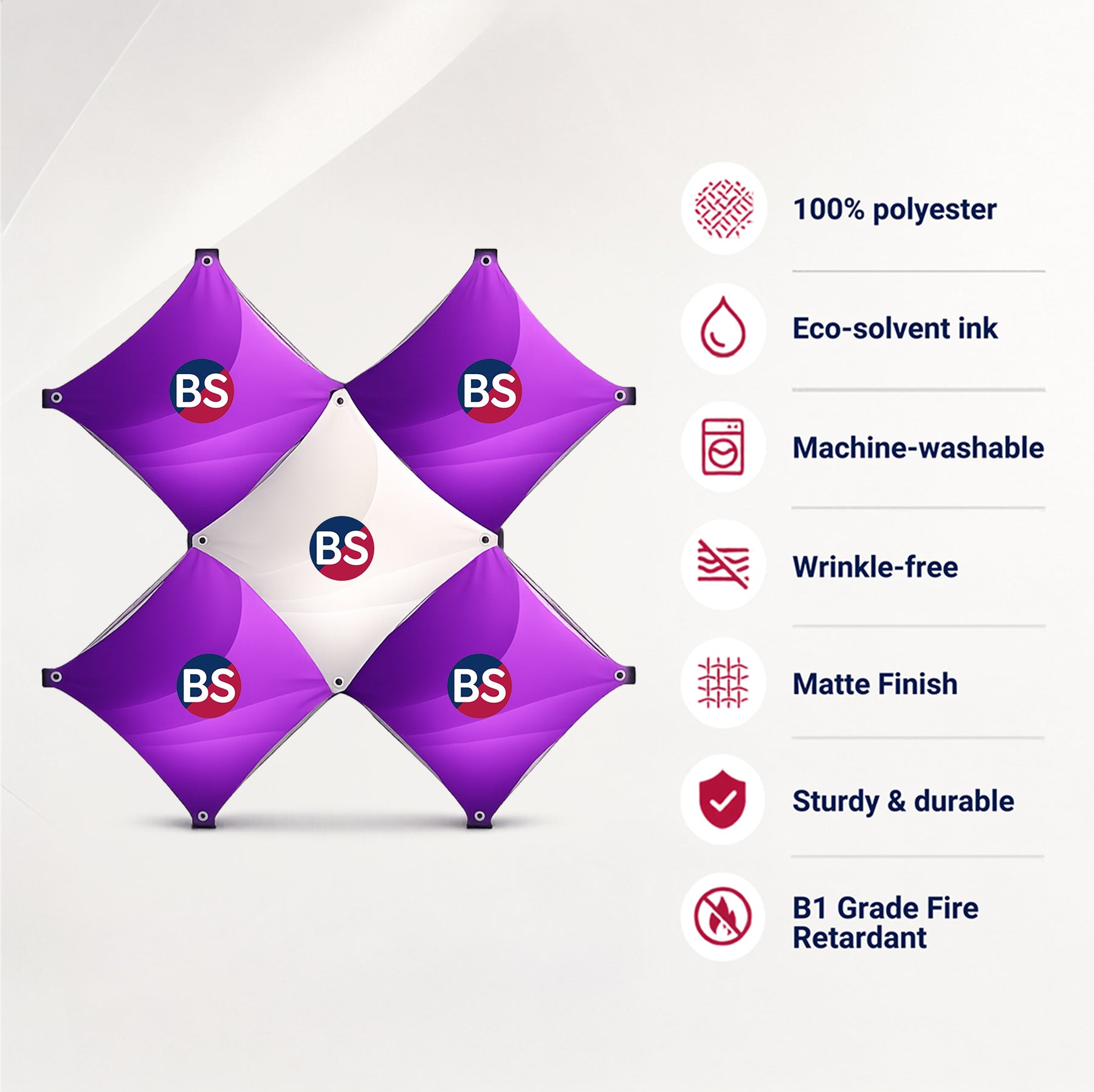 X Fabric GeoMetrix Pop Up Grid Display