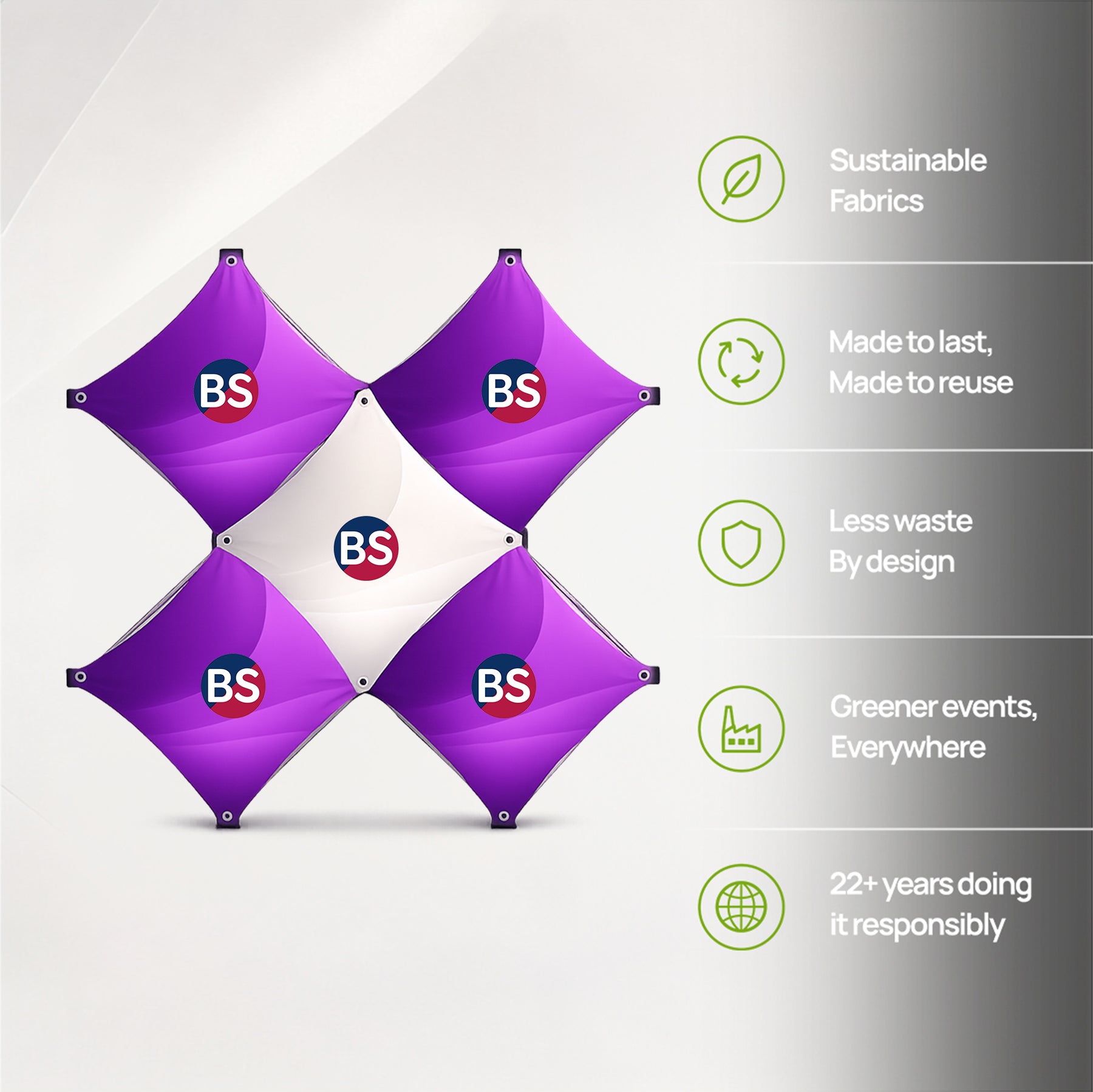 X Fabric GeoMetrix Pop Up Grid Display