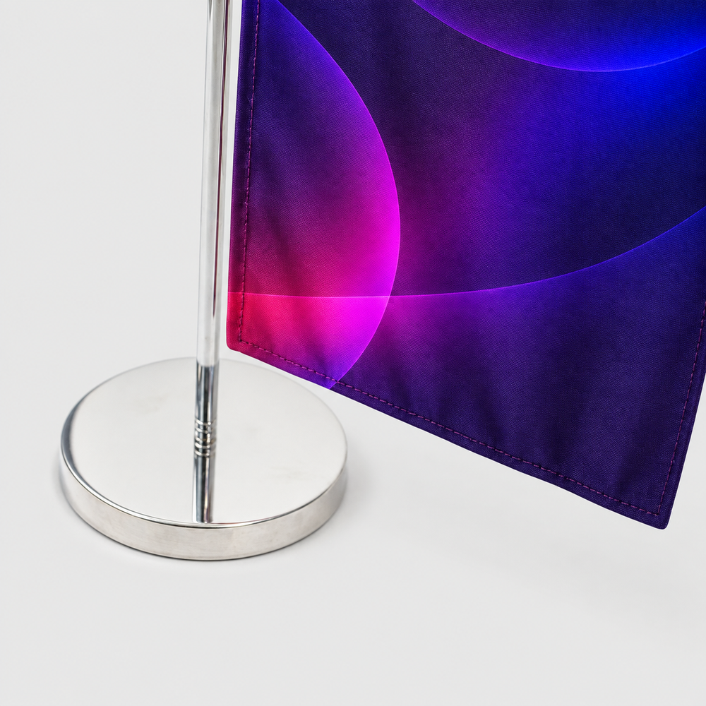 Custom Desk Flags – Double Flag Stand