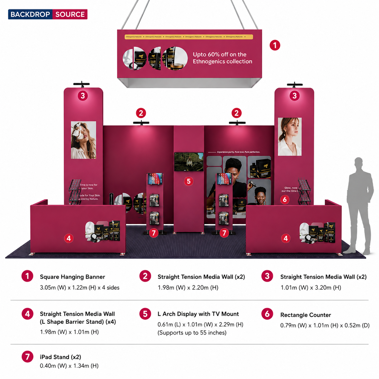 Modular Booth Kits 6m x 6m - Model 07