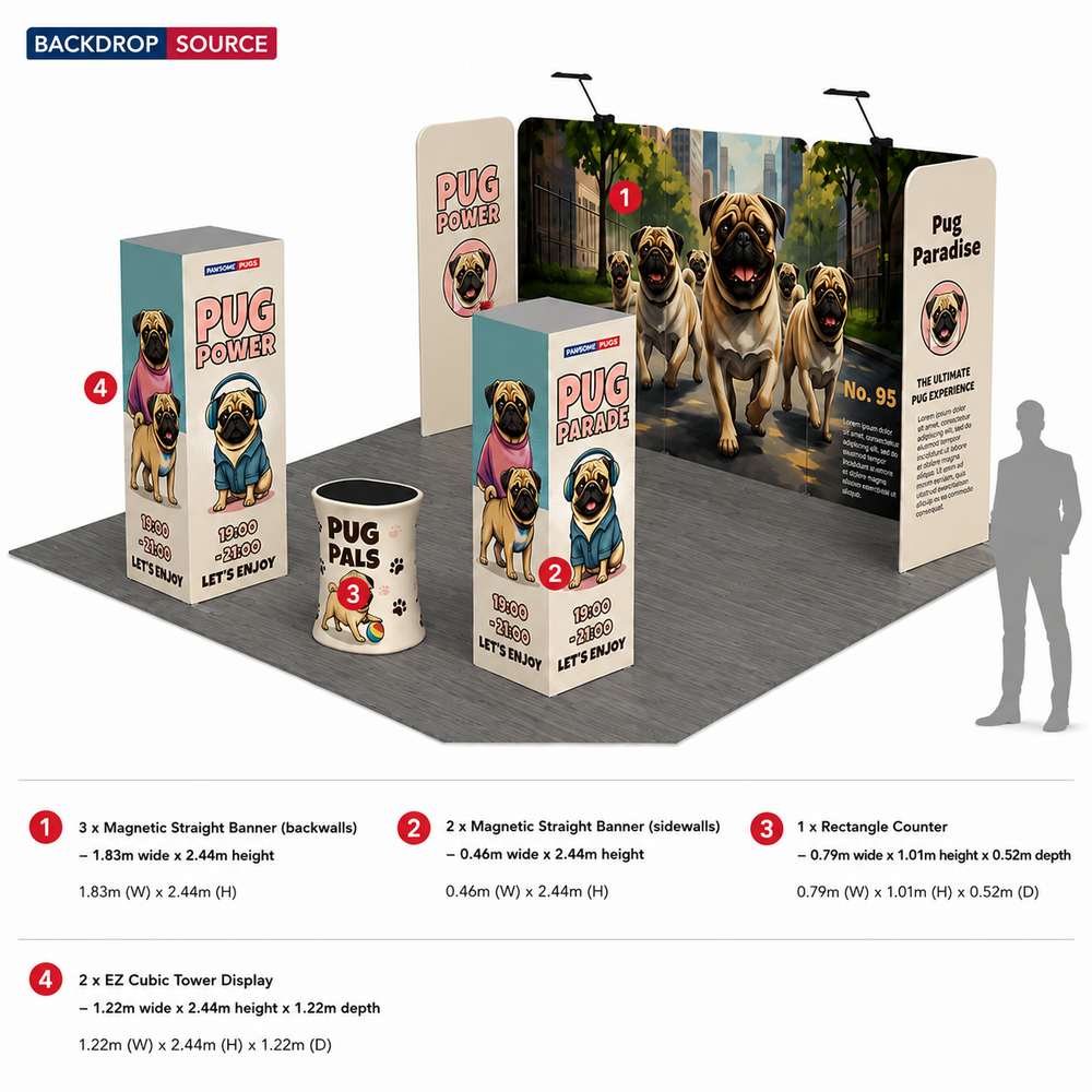 Modular Booth Kits 6m x 6m - Model 18