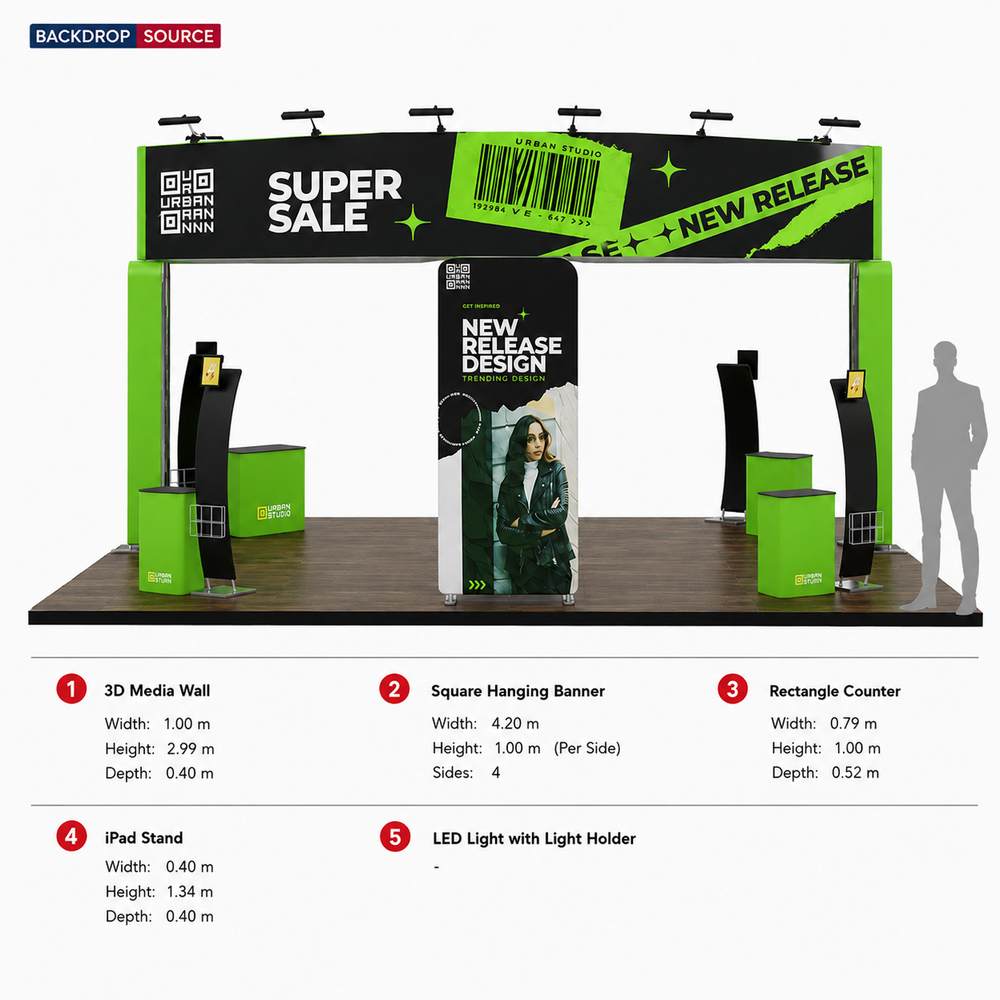Modular Booth Kits 6m x 6m - Model 11