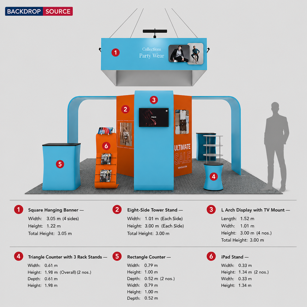 Modular Booth Kits 6m x 6m - Model 02