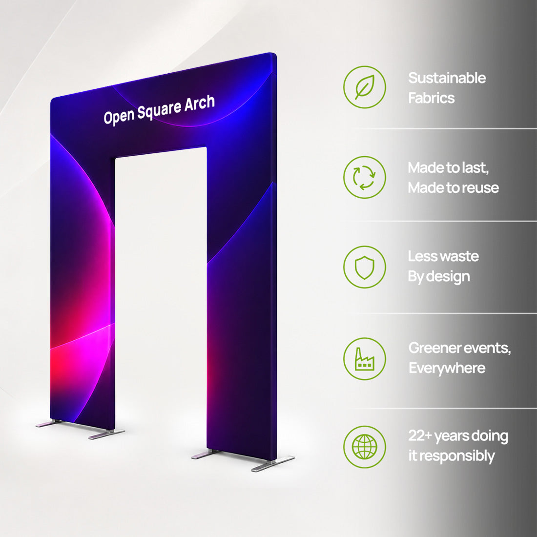 Fabric Full Open Square Arch Display